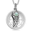 Archangel Samael Sigil Amulet Magic Powers Angel Wing Charm Green Quartz Pendant 18 Inch Necklace