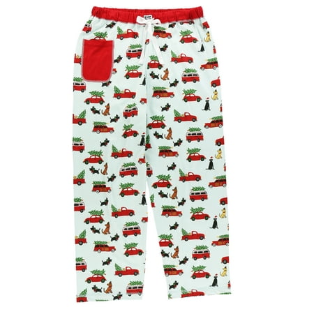 

LazyOne Pajamas for Women Cute Pajama Pants and Long Sleeve Top Separates Christmas Cars Xx-large
