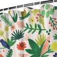 thumbnail image 3 of Hawaiian Print Tropical Floral Shower Curtain, Waterproof Fabric with Hooks, Machine Washable Boho Bathroom Shower Curtain for Beach, Resort, and Summer Decor, 3 of 5