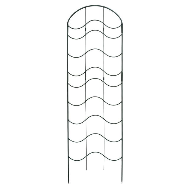 Achla Designs FT-16 77 In Waves Wrought Iron Garden Lattice Trellis, Black