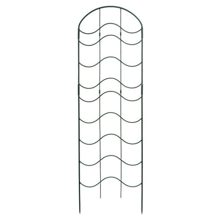 Achla Designs FT-16 77 In Waves Wrought Iron Garden Lattice Trellis Black