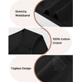 thumbnail image 5 of INNERSY Women's Cotton Jacquard Underwear Breathable Hipster Panties 3 Pack(S,Black), 5 of 8