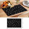thumbnail image 6 of Black Botanical Placemats Set of 2 Farmhouse Summer Floral Leaves Place Mats Indoor Wipeable Table Mats Washable Cloth Dining Table Placemats for Kitchen Holiday Party Home Decor 13x19 Inch, 6 of 9