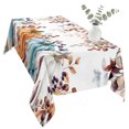 thumbnail image 2 of Orange Blue Pumpkin Fall Table Cloth Waterproof Tablecloths, Thanksgiving Maple Leaf Tablecloth Dining Table Cover for Kitchen Party Tabletop Outdoor, Rectangle Tablecloth 54x108 Inch, 2 of 9