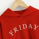 thumbnail image 3 of Gibobby Ropa con estampado de capucha Tops Sudaderas Niños Chicas adolescentes Chicas Tops(Rojo, 4-5 Años), 3 of 5