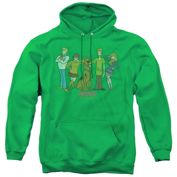 Scooby Doo Scooby Gang Adult Pullover Hoodie Sweatshirt Kelly Green