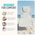 thumbnail image 4 of Ostrich la Chaise Longue de Plage Originale, Chaise Longue Extérieure Pliante et Inclinable, Blanc, 4 of 10