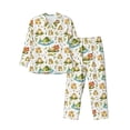 thumbnail image 1 of Fotbe Cute Frog Pijama de Hombre con Estampado de Manga Larga, Conjunto de 2 Piezas, Ropa de Dormir Suave y Cómoda con Bolsillos-X-Large, 1 of 7