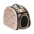 thumbnail image 1 of Transportín plegable para perros y gatos con asa, cremallera, ventana transparente Eccomum Dorado, 1 of 7