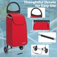 Costway Foldable wheeled Shopping Grocery Utility Cart Hand Truck with