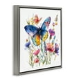 thumbnail image 3 of Stupell Industries Modern Blue Toned Butterfly Garden Gray Floating Frame Canvas Art, 25 x 25, by LSR Design Studio, 3 of 8