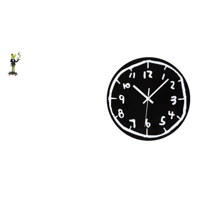 Figura de escritorio,Estatua de rana camarero,estante,escritorio,decoración del hogar,Figura decorativa creativa para la oficina y el hogar.,Reloj de pared,Reloj de pared silencioso y