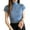 Blue, variant on Women's Solid Half Turtleneck Fashion Slim Knitted Short Sleeve T-Shirt