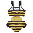 thumbnail image 4 of GYRATEDREAM Kids Toddler Girls Swimsuit Swimming Costume One-Piece Bathing Suit 7-8T - Bee, 4 of 7