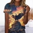 thumbnail image 5 of NSLGXD 4th of July Shirts for Women Short Sleeve Crewneck Patriotic Graphic Tees 250th Anniversary Usa Shirt S-2XL, 5 of 6
