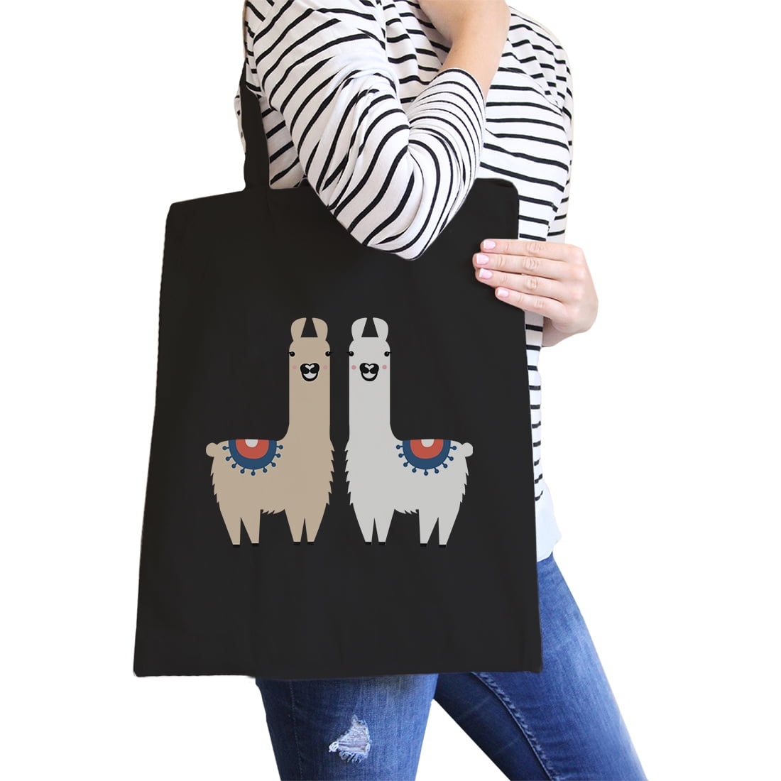 Women Girls Shoulder Bag Llama Alpaca Pattern Large Handbag Tote Beach Bags