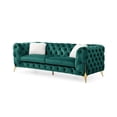 thumbnail image 4 of Moderno Tufted Sofa Finished in Velvet Fabric in Green, 4 of 6