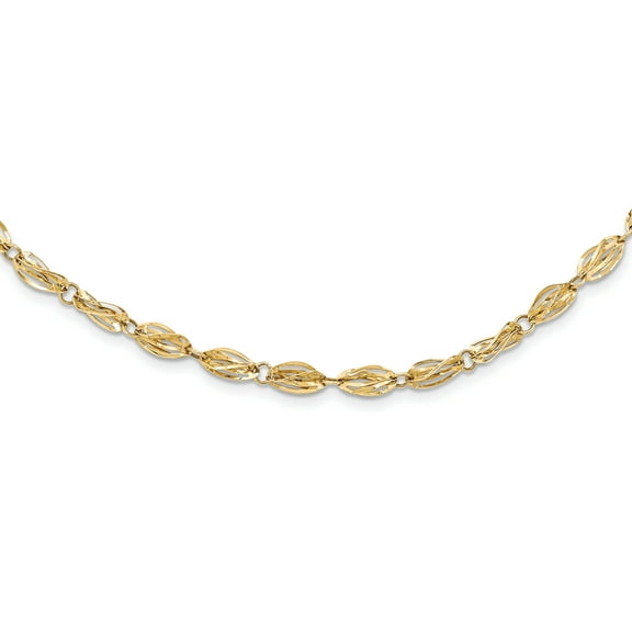 Primal Gold 14 Karat Yellow Gold Fancy Link Necklace