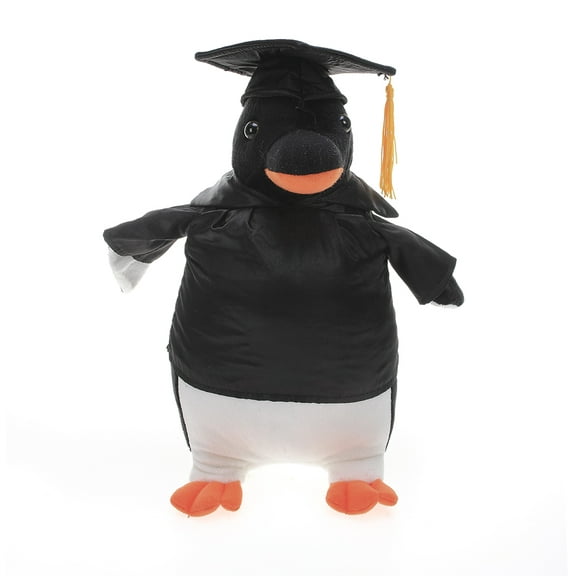 Made by Aliens Personalized Penguin Stuffed Animal Plush Toy – Perfect Gift for Graduation Name or Your School Logo on Gown, Best for Any Grad School Kids 12 Inches