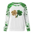 thumbnail image 5 of Mifsaly Women St Patricks Sweatshirt Shamrock Graphic Loose Tunic Shirt Crewneck Long Sleeve Blouse Funny Festival Casual Pullover Tops Travel Going Out Party Spring T-Shirts Outfits XL, 5 of 5