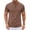 Brown, variant on Lightweight Henley Shirts for Men Short Sleeve Button Up T Shirts Stretch Casual Shirt