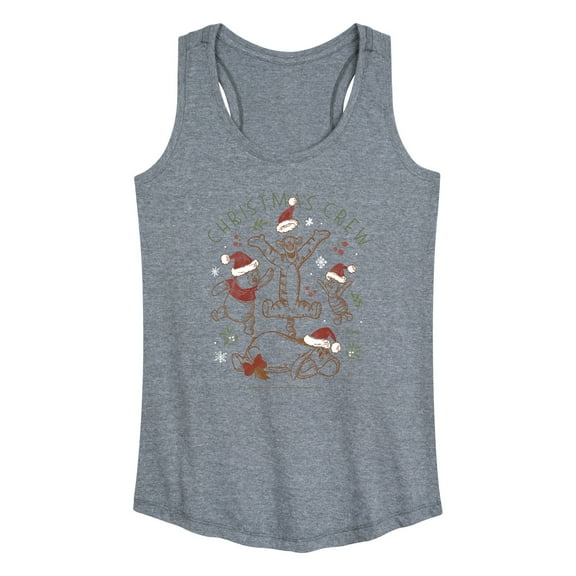 Disney Winnie The Pooh - Tigger, Pooh, Eeyore, & Piglet Christmas Crew - Women's Racerback Tank Top