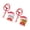A set, variant on Christmas Themed Doll Keychain Festive Santa Keyring Strong PVC Decorative Accessory Holiday For Car