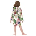 thumbnail image 7 of FORMRS Niños Bathrobe Unisex Hooded Robe Soft Plush Pajamas Sleepwear, Size 2-3T, Pink Raspberries, 7 of 7