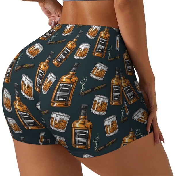 Fotbe Cigar Shorts Sin Costuras – Shorts Deportivos de Cintura Alta para Mujer, Elásticos para Gimnasio, Yoga, Running o Ciclismo-Small