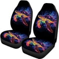 thumbnail image 5 of Pzuqiu Neon Turtle Space Car Seat Covers Fashion, Easy to Install, Suitable for Automotive Seats, Fit for Truck, 5 of 10