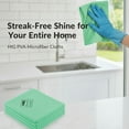 thumbnail image 7 of HIG PVA Microfiber Cleaning Towels Professional Grade Synthetic Chamois, Ultra Absorbent Smooth and Reusable All-Purpose Cleaning Rags for Home, Car & Kitchen 5 Green  - 36080, 7 of 7