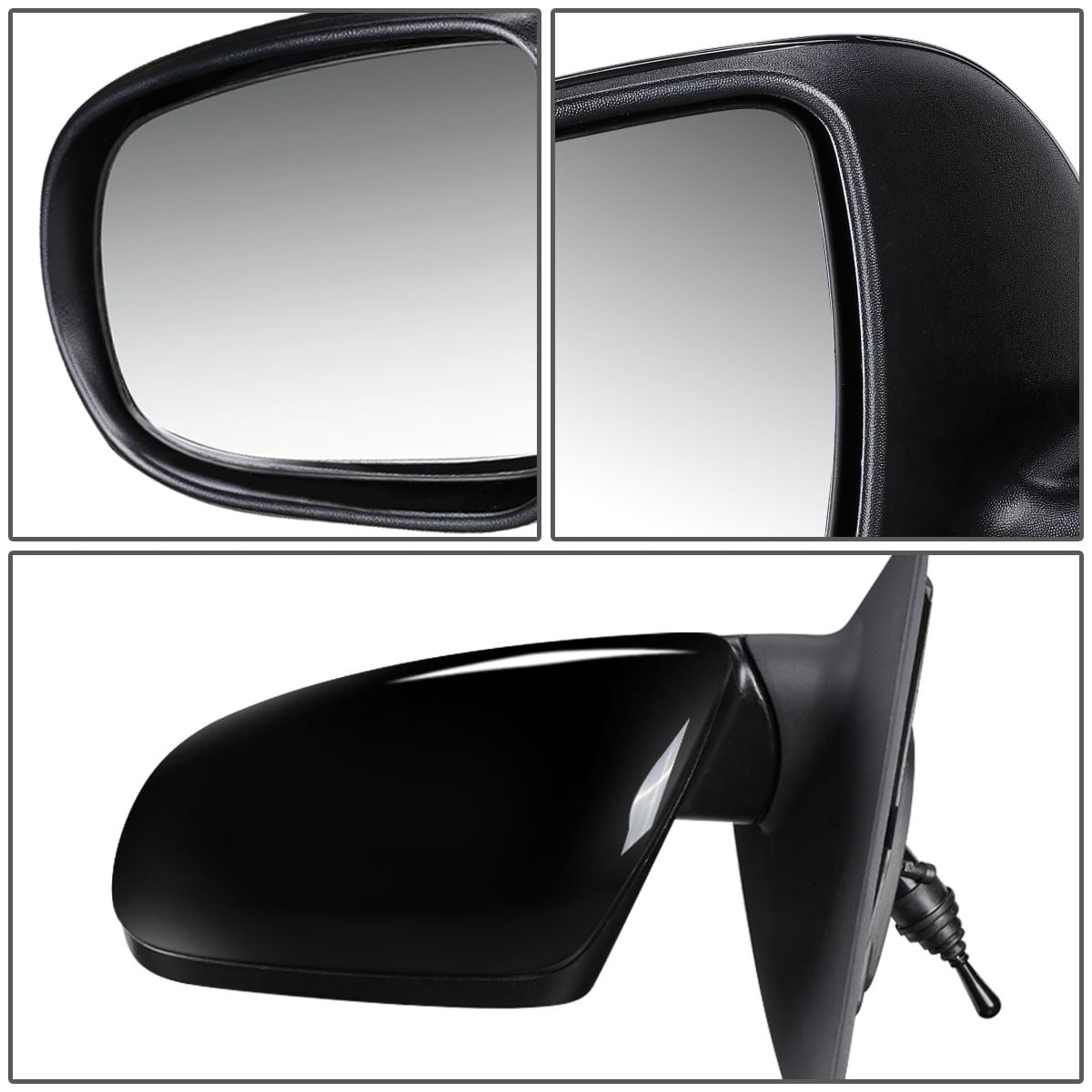 DNA Motoring OE Style Manual Left Driver Side Mirror for 2010-2013 Kia Forte Koup