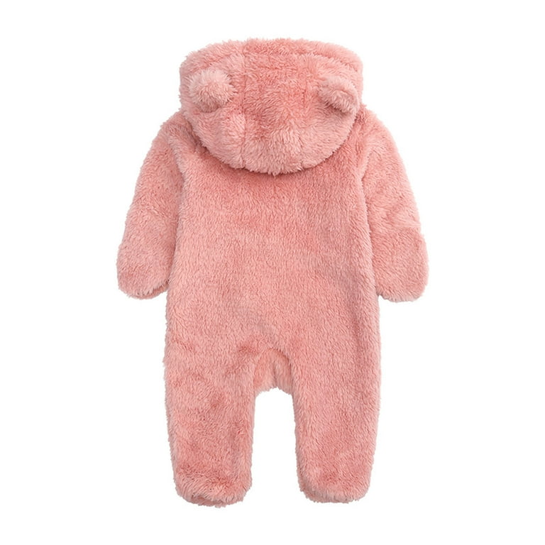 Odeerbi Infant Wear: Warm Snowsuit Onesie, Newborn Fleece Jumpsuit