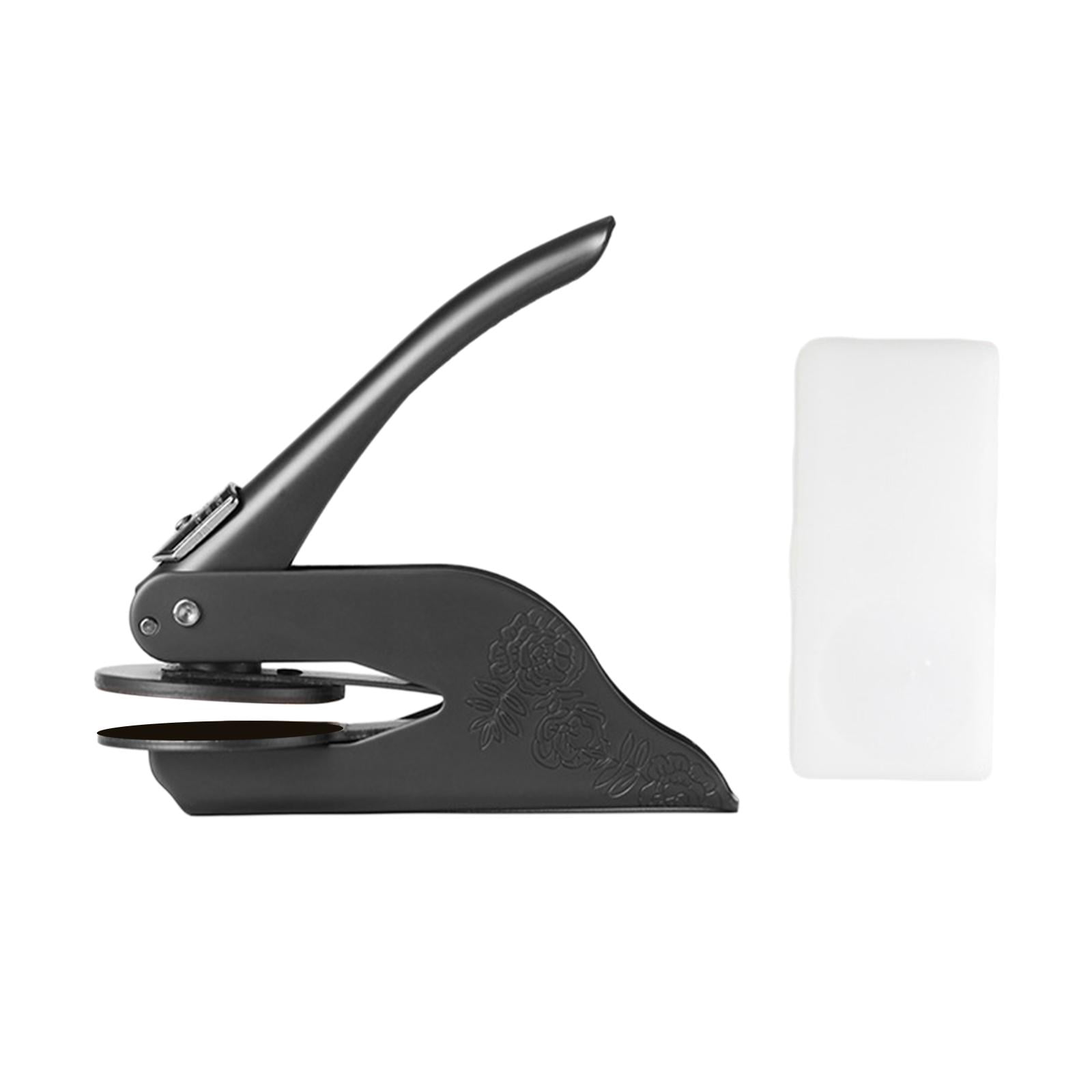 FVDPWYE Embosser Seal Stamp No Pattern Blank Seal Desktop Stamp Letters Numbers Stamping