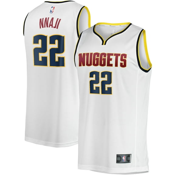 Men's Fanatics Zeke Nnaji White Denver Nuggets Fast Break Player Jersey - Association Edition