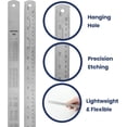 thumbnail image 3 of Pacific Arc, Stainless Steel Ruler with Inch/Metric Conversion Table, 3 of 9