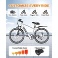 thumbnail image 4 of 700W Electric Bike for Adults, 26" E-Bike, 20MPH, 48V 13Ah Internal Battery, UL2849, 4 of 8