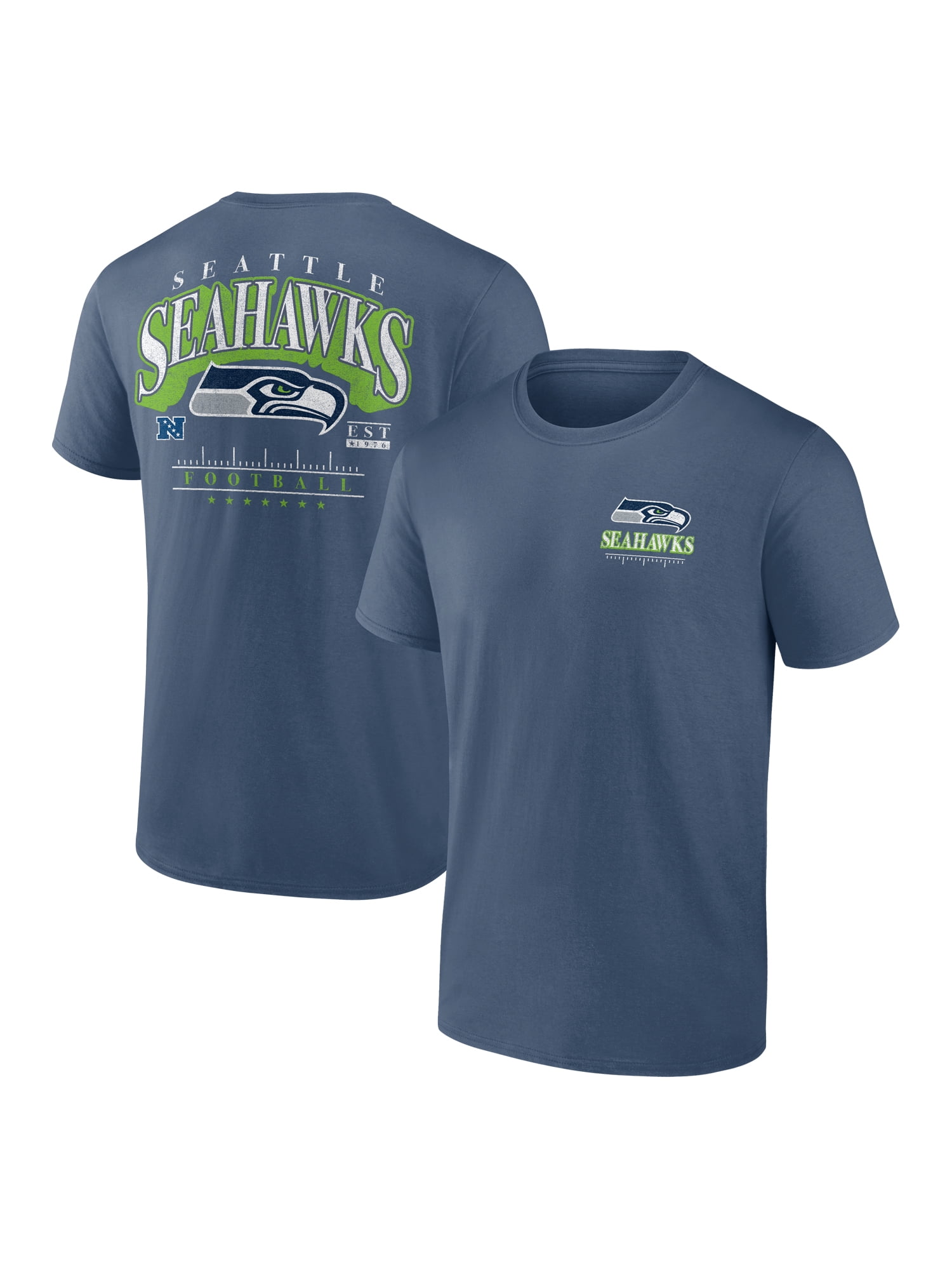 NFL Seattle Seahawks Men's Cotton Faded Navy Short Sleeve T-Shirt