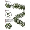 thumbnail image 4 of 6' Snow Dusted Nulato Pine Garland with Silver Ornaments  Glitter Berry Clusters, 4 of 4