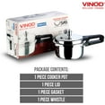 thumbnail image 5 of Vinod 2 Liter Stainless Steel Stovetop Pressure Cooker, 5 of 6