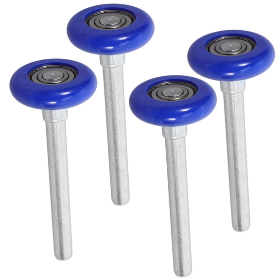 ELAYARD 4Pcs Garage Door Rollers Nylon Quiet Replacement Rollers with Stem Durable Blue