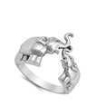 thumbnail image 4 of Elephant Animal Ring .925 Sterling Silver Band Jewelry Female Male Unisex Size 8, 4 of 4