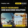 thumbnail image 2 of 1000kg/2204lb Heavy-Duty Digital Hanging Scale with LCD Backlight, Unit Conversion, Data Hold, Tare & Zero Functions - Industrial Crane Scale for Construction, Markets, Fishing - OCS-P1-G, Orange,, 2 of 6