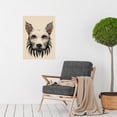 thumbnail image 2 of Boho Terrier Dog Face With Tribal Pattern Ears Large Wall Art Poster Print Thick Paper 18X24 Inch, 2 of 4