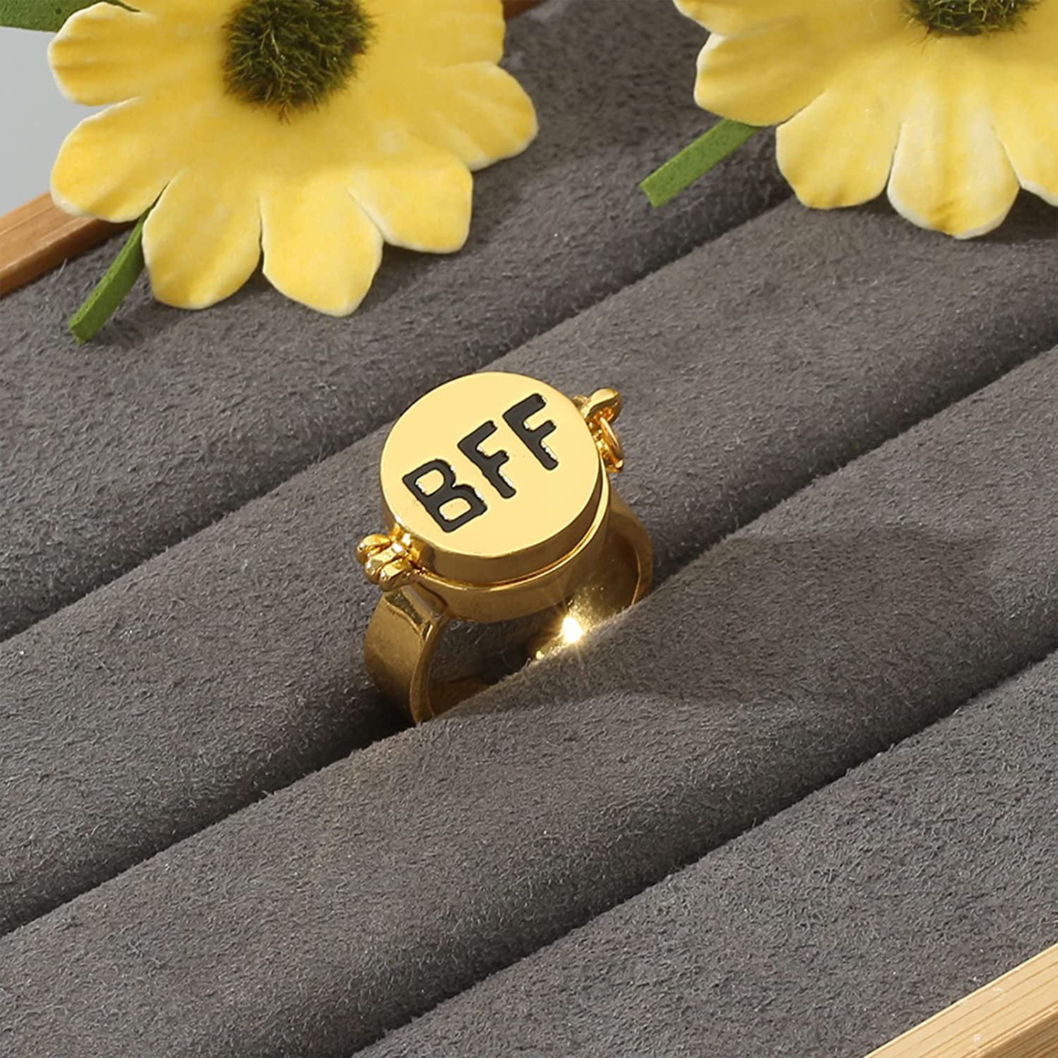 2022 BFF Anime Ring For Women Men Cute Cartoon Ring Trendy Friendship Open  Adjustable Unisex Jewelry Best Friends Birthday Gift