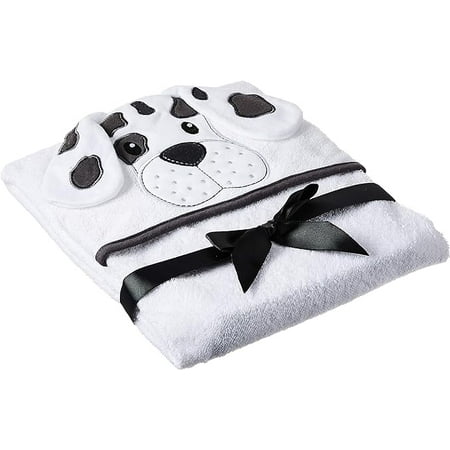Hudson Baby Unisex Baby Cotton Animal Face Hooded Towel, Dalmatian, One Size