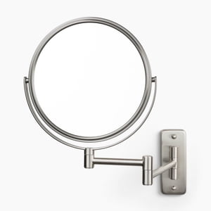 Jerdon 5X Magnifying Wall Mount Mirror, 8-Inch, Nickel