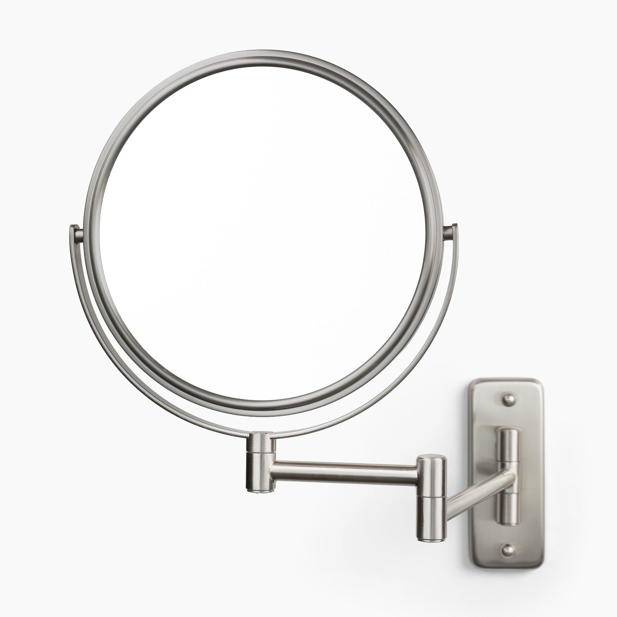 Jerdon 5X Magnifying Wall Mount Mirror, 8-Inch, Nickel