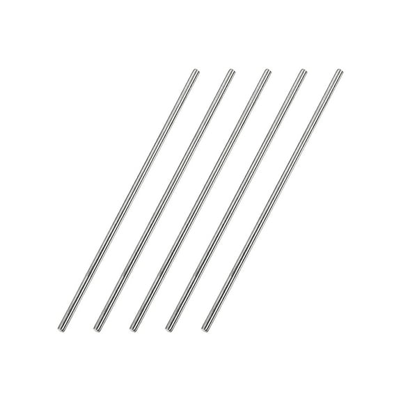 3mm x 150mm 304 Stainless Steel Solid Round Rod for DIY Craft - 5Pcs