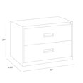 thumbnail image 3 of Hirsh 30-in Wide HL1000 Series Metal 2 Drawer Lateral File Cabinet Putty/Beige, 3 of 3